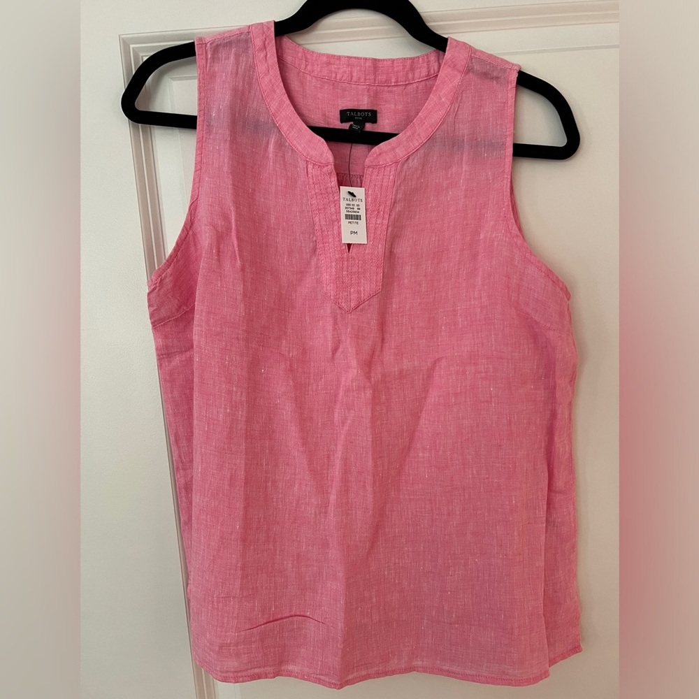 Talbots MP, NWT linen blouse. Non-smoking, kitty home